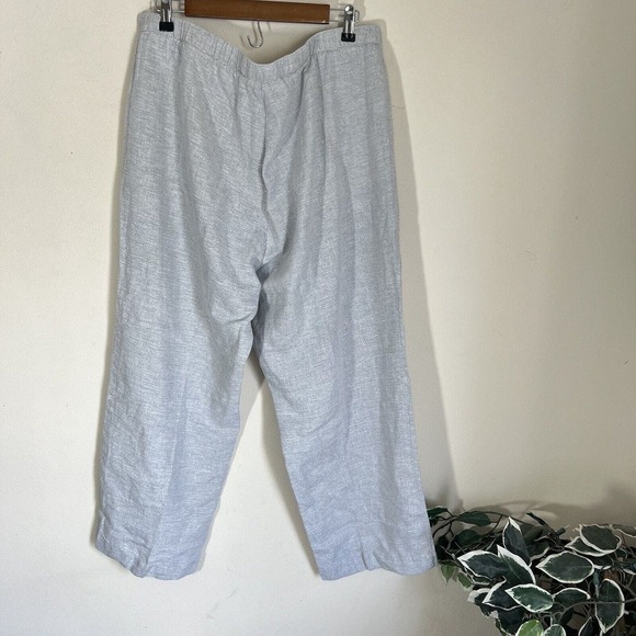 SOFT SURROUNDINGS Women's Linen Nylon Blend Pants Straight Leg Lagenlook PXL - Picture 3 of 4
